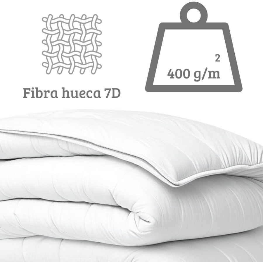 Relleno Nórdico BERLIN 400 GSM Blanco Oeko-Tex | Medidas de 150 a 260 cm | Deslan Internacional