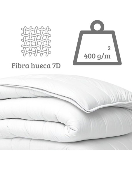 Relleno Nórdico BERLIN 400 GSM Blanco Oeko-Tex | Medidas de 150 a 260 cm | Deslan Internacional
