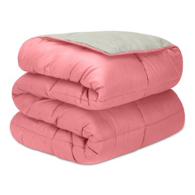 Relleno Nórdico BERLIN 400 GSM Reversible Rosa y Gris | Oeko-Tex | Deslan Internacional