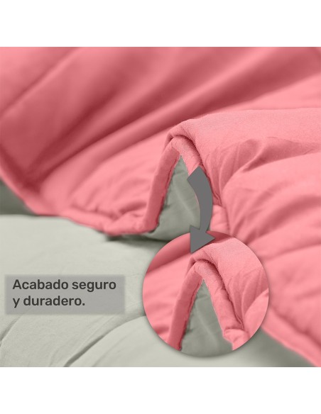Relleno Nórdico BERLIN 400 GSM Reversible Rosa y Gris | Oeko-Tex | Deslan Internacional