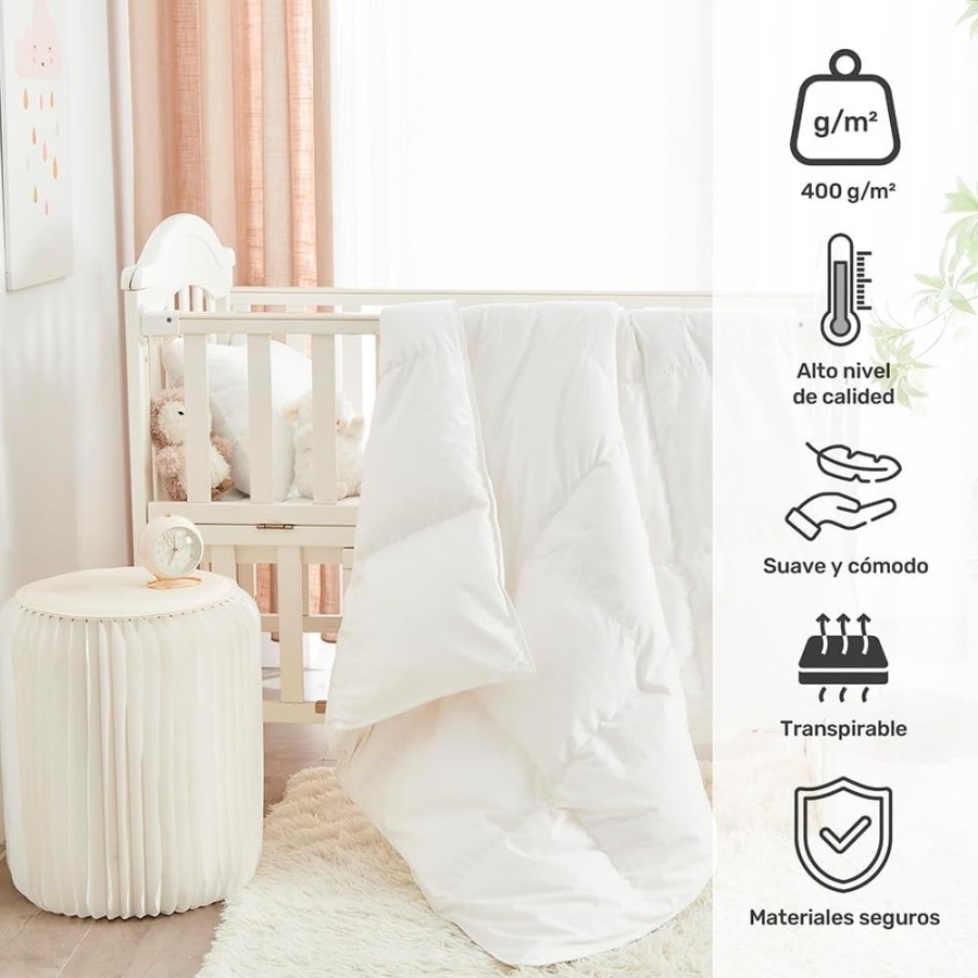 Relleno Nórdico Cuna BERLIN 400 GSM Blanco | Oeko-Tex | Deslan Internacional