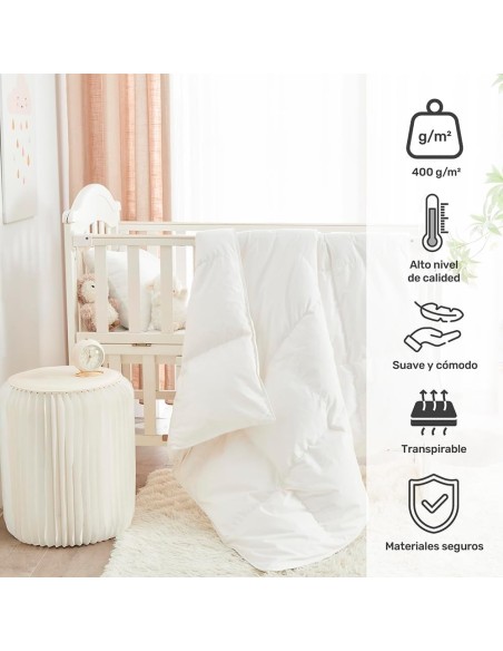 Relleno Nórdico Cuna BERLIN 400 GSM Blanco | Oeko-Tex | Deslan Internacional