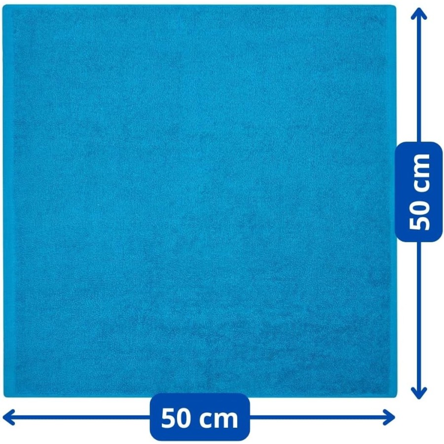 Pack 6 Paños Cocina Lisos 400 GSM 100% Algodón 50x50 cm | Multicolor | Deslan Internacional