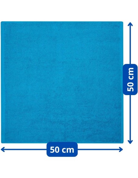 Pack 6 Paños Cocina Lisos 400 GSM 100% Algodón 50x50 cm | Multicolor | Deslan Internacional